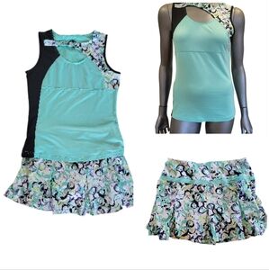 369. Bolle 2 Piece Stylish Sleeveless Tennis/Pickleball Outfit - Size Small